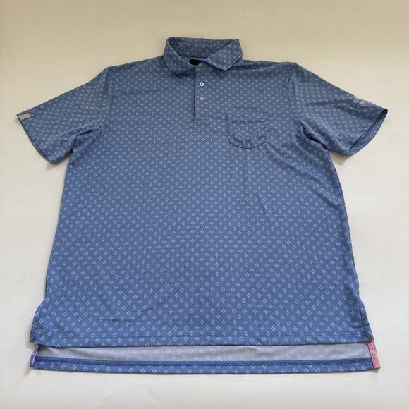 Ralph Lauren RLX Polo Performance Moisture Wicking Golf All Over Print Men Large - Picture 1 of 8